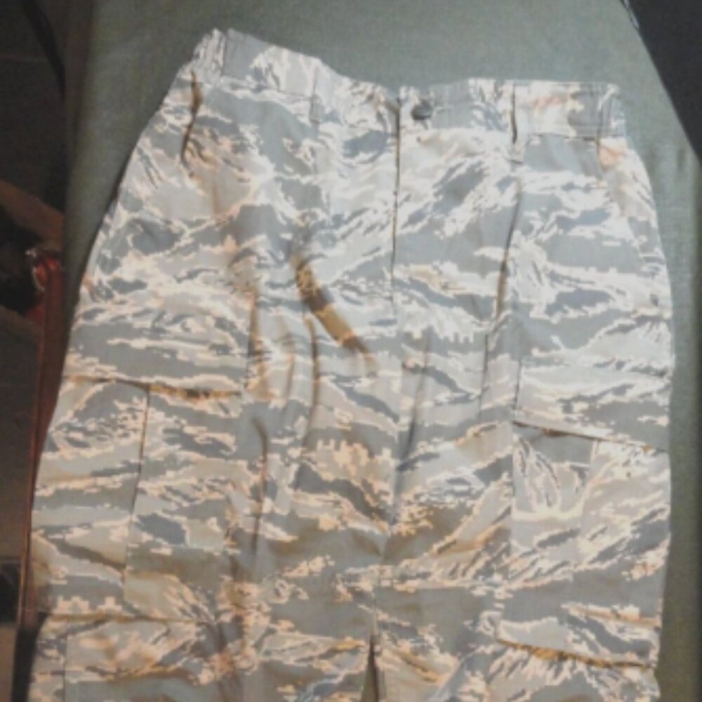 USGI ABU TIGER STRIPE SUMMER WOMENS USAF AIR FORCE UTILITY sz12/X-SHORT PANTS